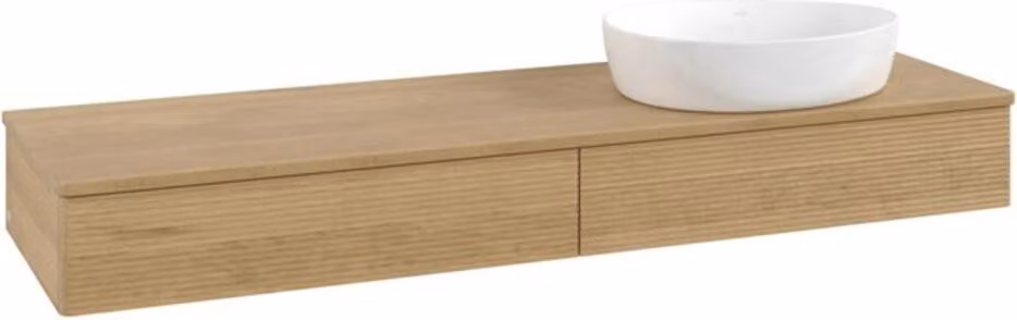 Mobiletto V&B con struttura frontale Antao 160x50cm, WBP colore rovere miele, rovere miele