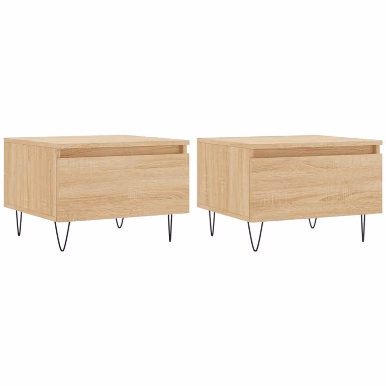 Tavolini Salotto 2pz Rovere Sonoma 50x46x35cm Legno Multistrato