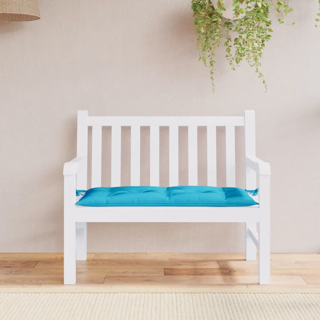 Cuscino per panca vidaXL Turchese in tessuto Oxford impermeabile e traspirante L: 100 cm, P: 50 cm, H: 7 cm