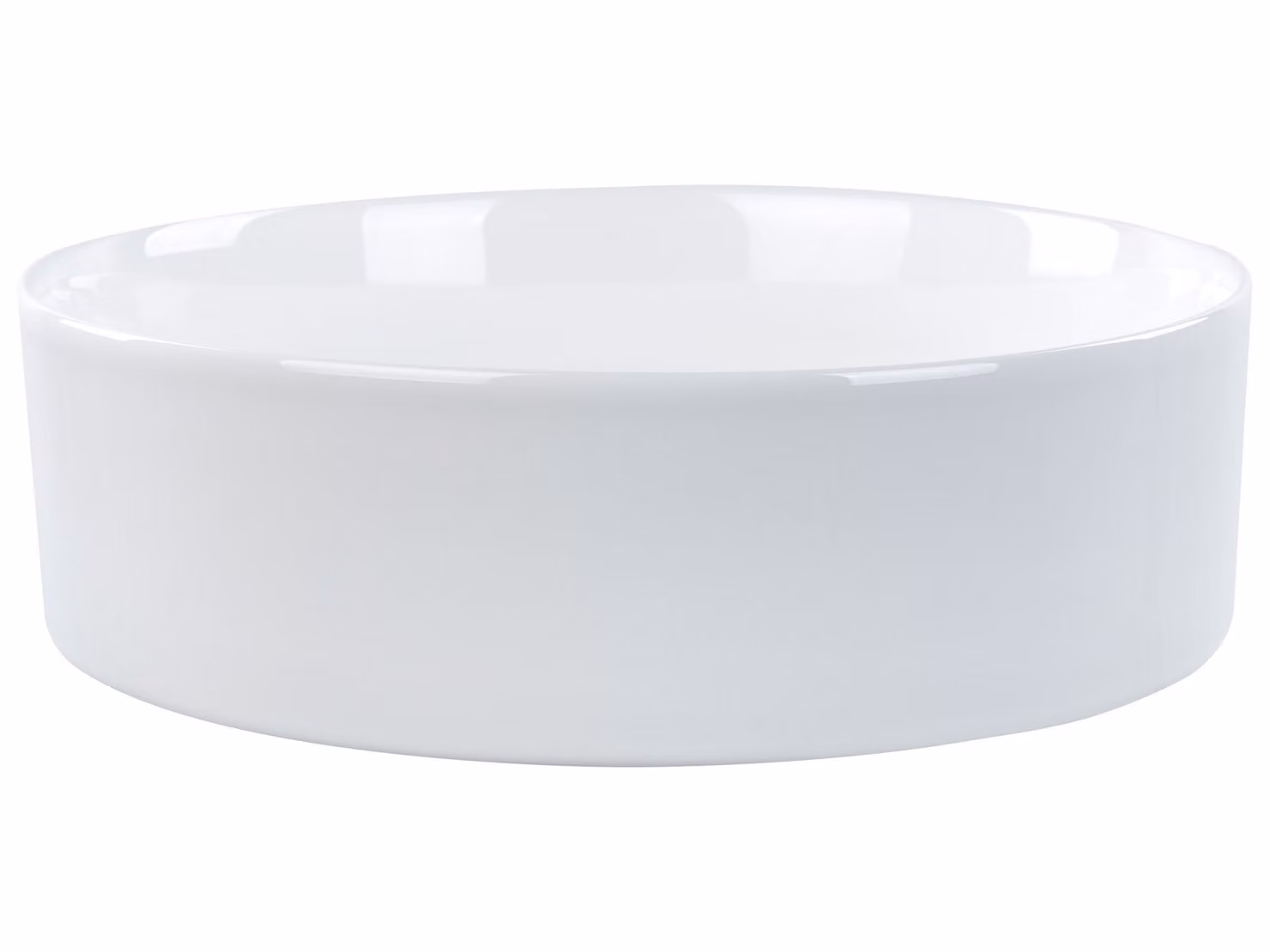 BELIANI Lavabo da appoggio in Vetroceramica bianca ⌀ 40 cm forma rotonda superficie lucida stile moderno bagno