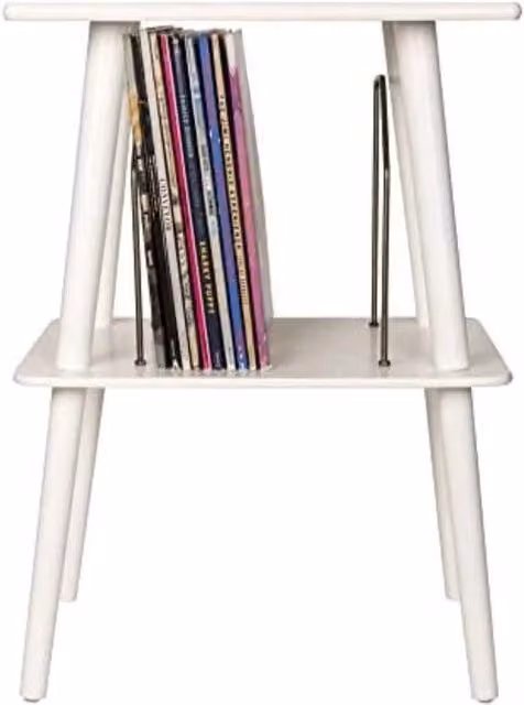 Cassettiere per Dischi - Cassettiera per Dischi - Cassetto per Vinili - Spazio per un massimo di 30 dischi - Bianco