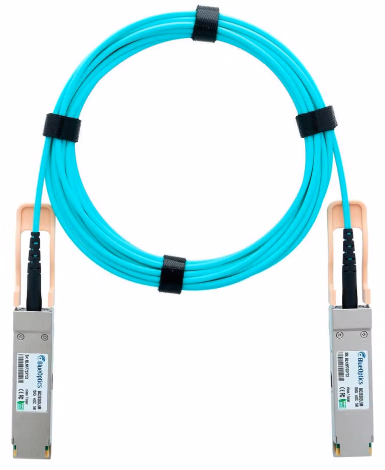 Cavo ottico attivo (AOC) QSFP BlueOptics compatibile Intel 100FRRA0200, 40GBASE-SR4, Ethernet, Infiniband FDR10, 20 metri (100FRRA0200-BO)