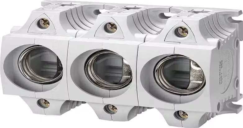 Base fusibile componibile 3pin DII 3x25A E27 - Base fusibile componibile 3xDII 25A 5SF...
