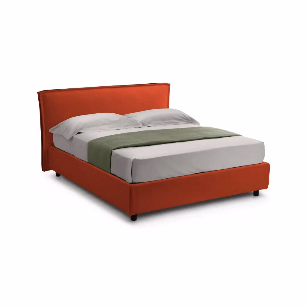 Letto Contenitore Matrimoniale Bruzolo DMORA Arancione L/P: 160 x 200 cm – 2