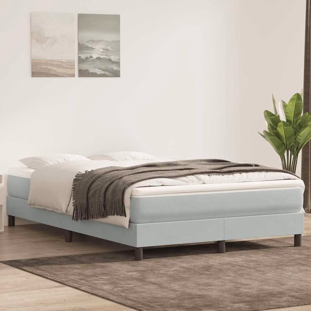 Maison Exclusive - Letto a Molle senza Materasso Grigio Chiaro 160x220cm Velluto