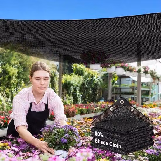 2 metri di telo ombreggiante nero, ombrellone resistente con cordino, robusto ombrellone da giardino