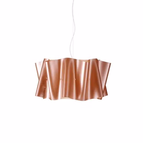LINEA ZERO Lampadario a sospensione FOLIO paralume Rosa diametro 60x h37 cm