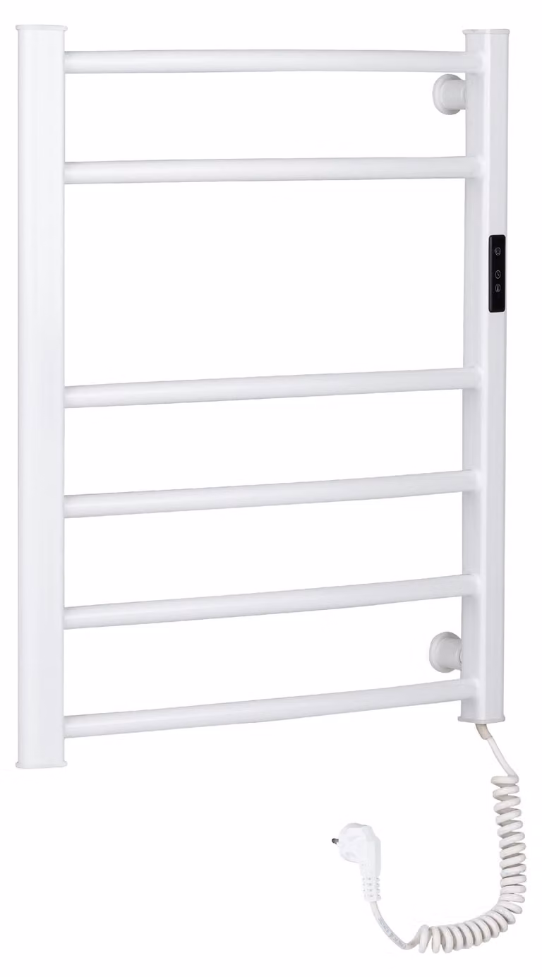 Scaldasalviette elettrico Luca, con display - 97 W - bianco lucido - 660x550 mm