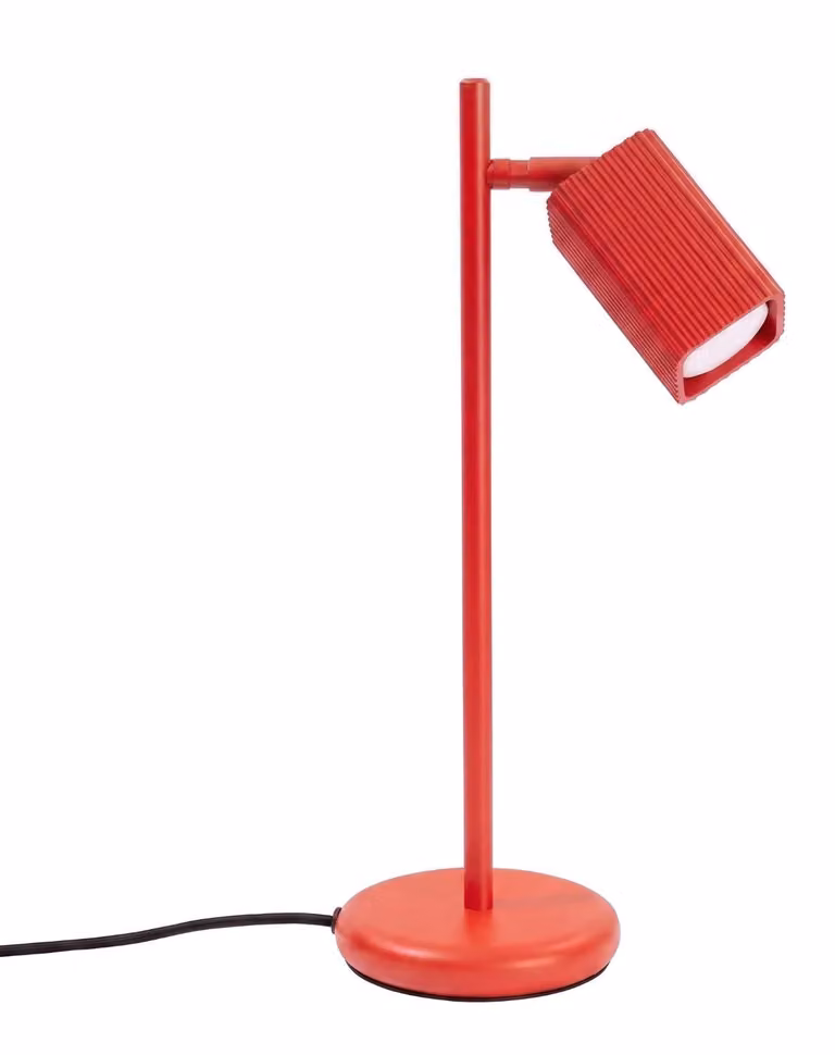 Lampada da tavolo RAYO rossa 1xGU10 10W alluminio 43x14,5x14,5cm Sollux Lighting