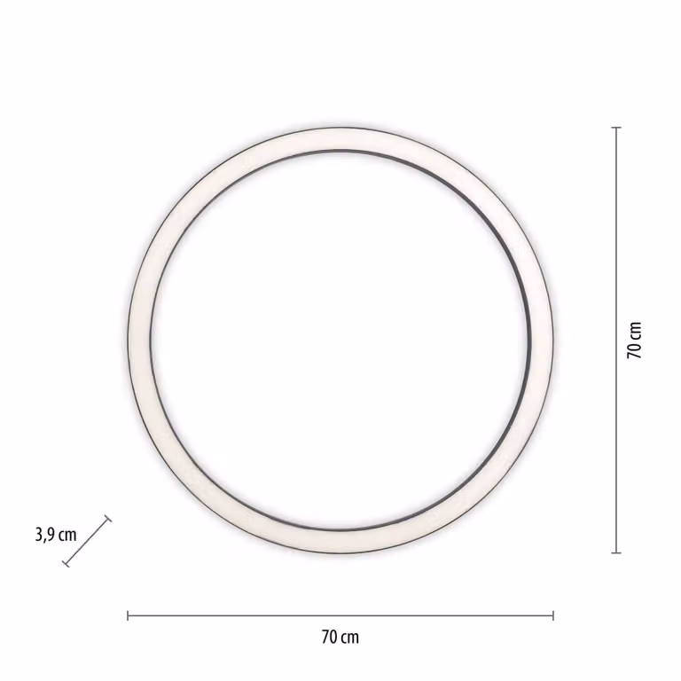 PURE Plafoniera a LED Lines Round, dimmerabile, Nero, Soggiorno / Sala da pranzo, Alluminio, Moderno, Plafoniera LED