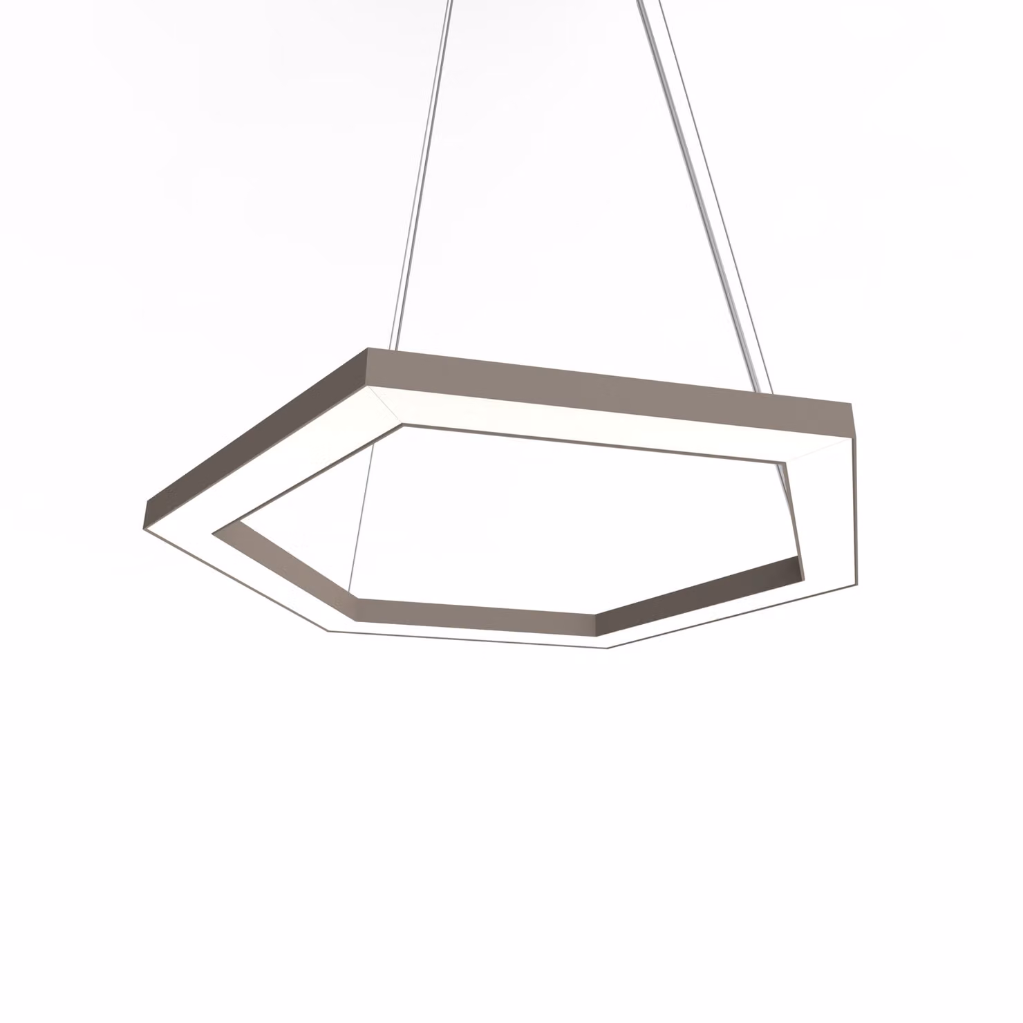 Lampada A Sospensione Esagono D40 Monocolore Lucida