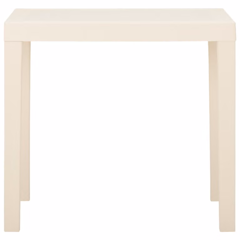 vidaXL Tavolo da giardino bianco 79x65x72 cm plastica