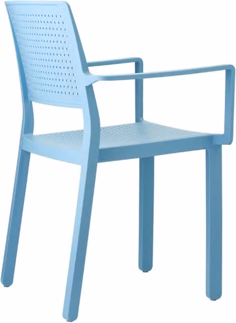 SET 4 PEZZI SEDIA EMI CON BRACCIOLI TECNOPOLIMERO MADE IN ITALY SCAB DESIGN - Azzurro 62