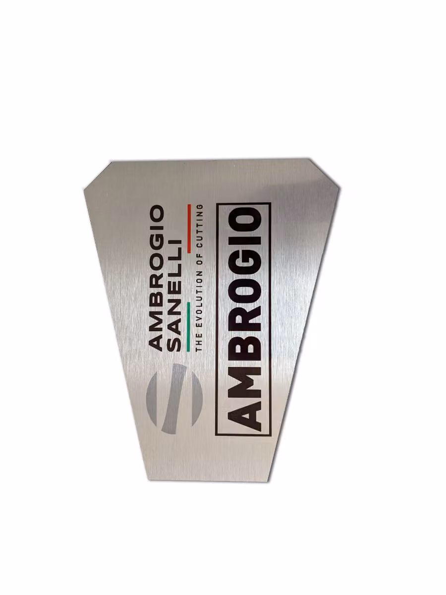 Placca di alluminio personalizzata Ambrogio Sanelli