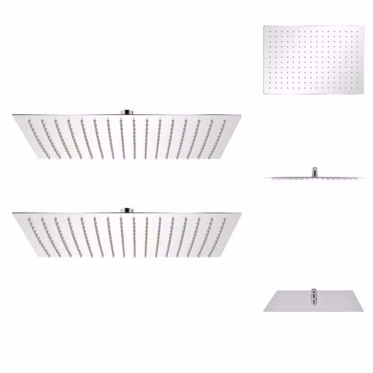 vidaXL Soffioni doccia a pioggia 2 pz. Acciaio inox 30 x 40 cm - Soffioni doccia