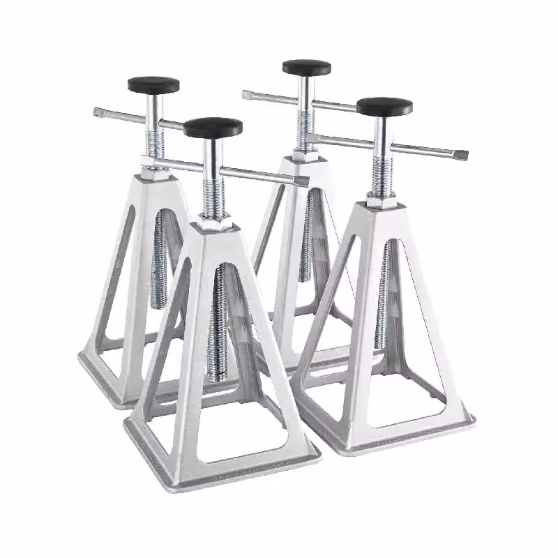 Supporti stabilizzatori RV, regolabili in altezza, robusta struttura in alluminio, design leggero