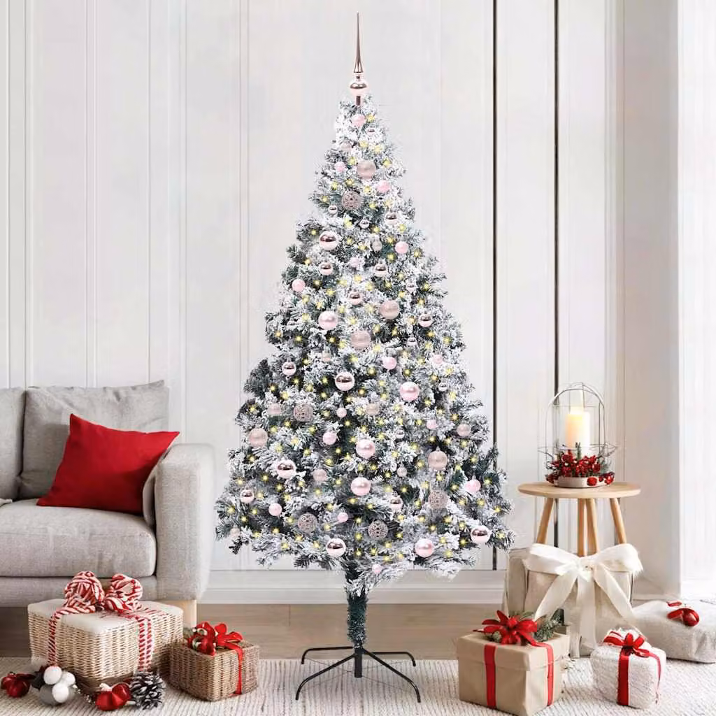 Maison Exclusive - Albero di Natale artificiale, colore bianco, altezza 210 cm