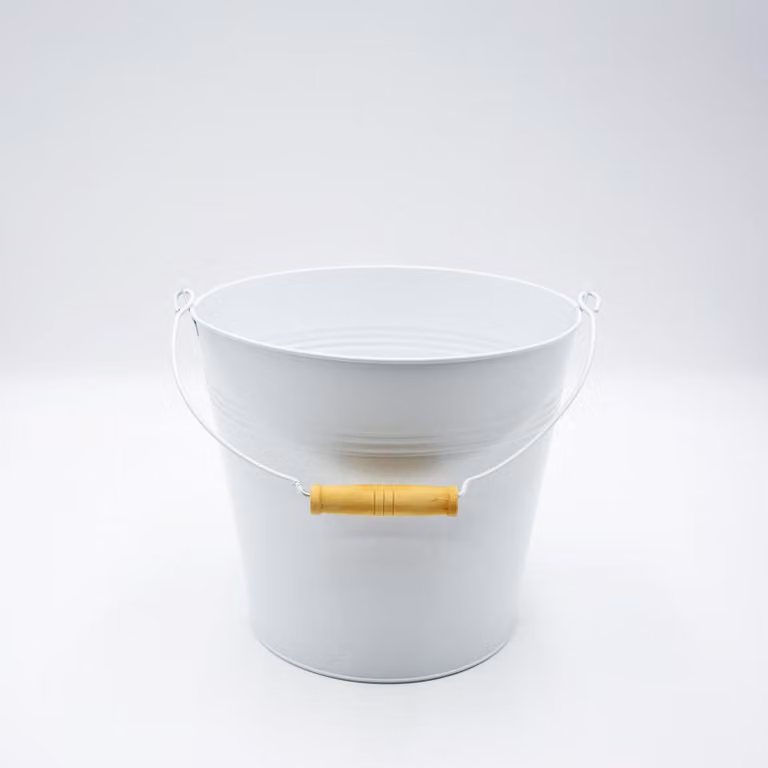 Secchio in metallo, diametro 24 cm, ideale per piante o decorazioni