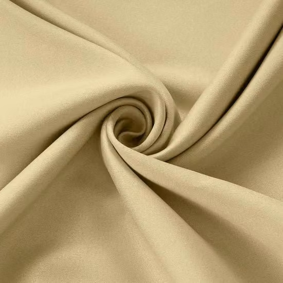 Tessuto di tenda - 2 pezzi - 100% Poliestere - Tendina/Tenda/Vetrata - Oscurante e Termoisolante - Champagne - 140x225 cm