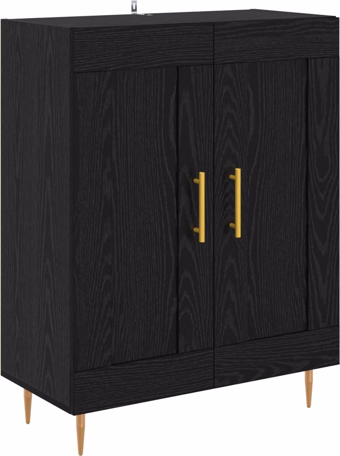 Credenza Rovere Nero 69,5 x 34 x 90 cm