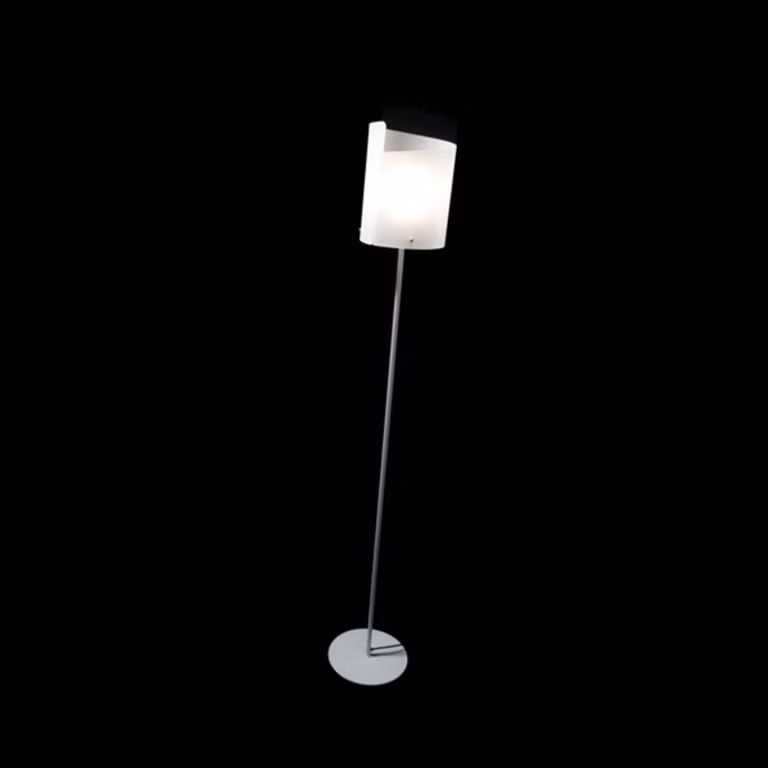 Selène Lampada da terra PAPIRO, dimmerabile, Alluminio / Grigio / Zincato, Soggiorno / Sala da pranzo, Metallo, Moderno, Lampada da terra