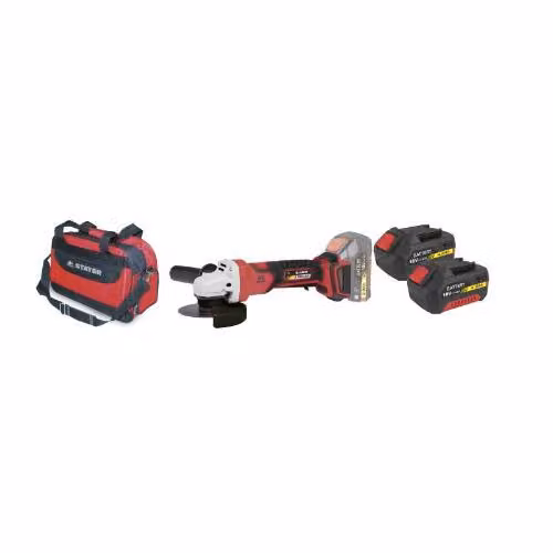 Smerigliatrice angolare a batteria AGB L2024, Ø 115 mm, 18 V, 2 batterie, 4 Ah, borsa, STAYER