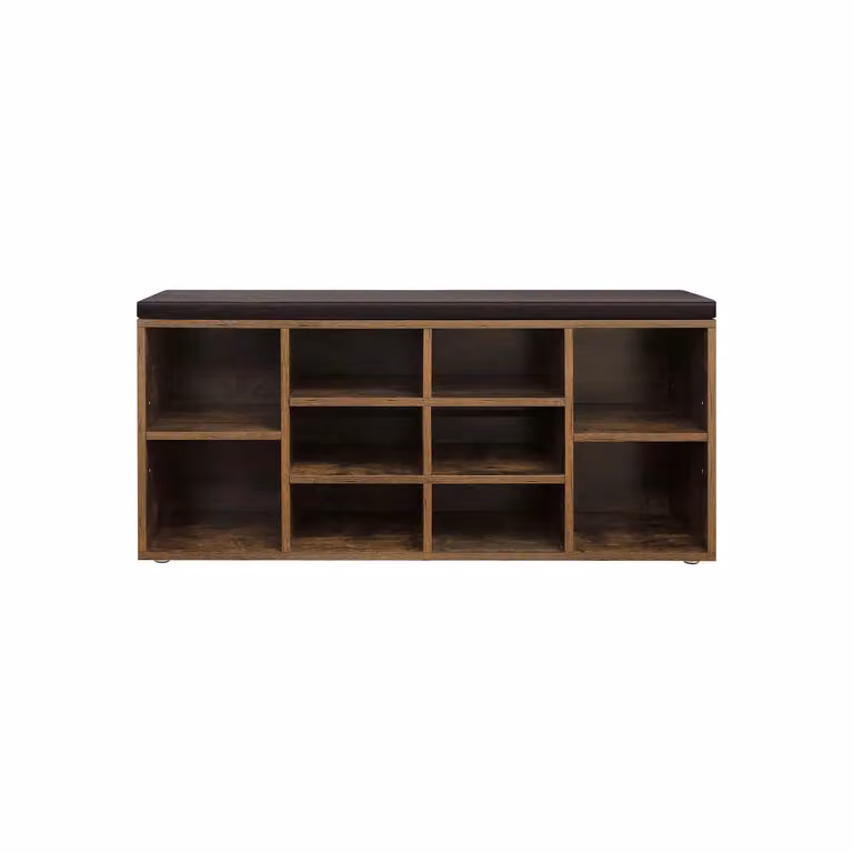Panca Portascarpe, Marrone Vintage + Marrone Scuro