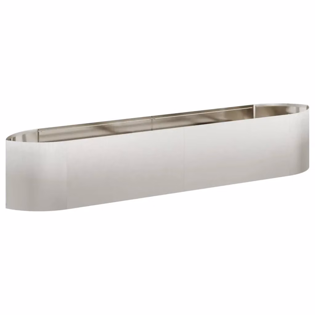 Letto rialzato da giardino vidaXL in acciaio inox color argento L: 220 cm, P: 40 cm, H: 40 cm – 2