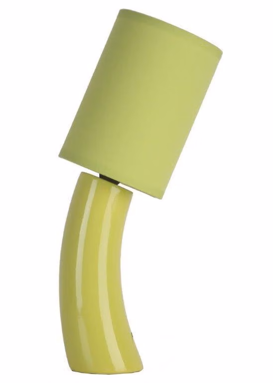 Lampada da comodino in Vetroceramica con paralume, colore verde chiaro, modello 2978