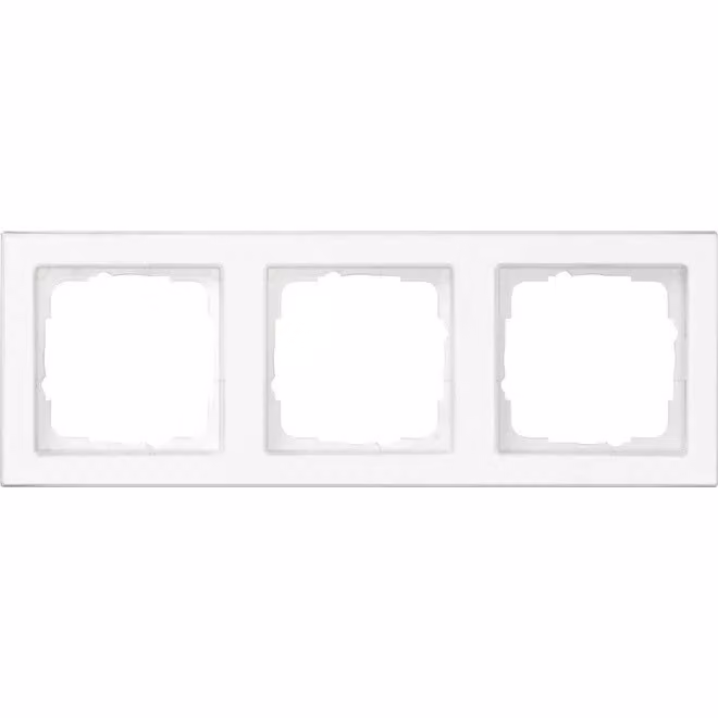 Gira 071322 Cornice di copertura a 3 moduli trasparente Gira E2 bianco puro