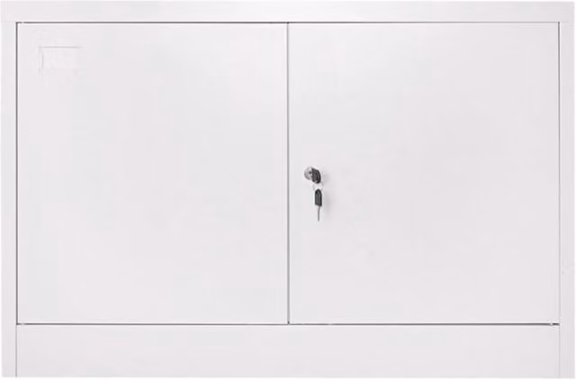 Armadio metallico con 2 ante e 1 ripiano – 900×600×400 mm, grigio Breckner Germany