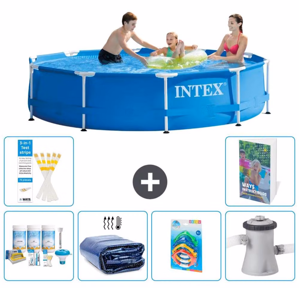 Piscina autoportante rettangolare - 305x76 cm - 5 pezzi - Modello S108
