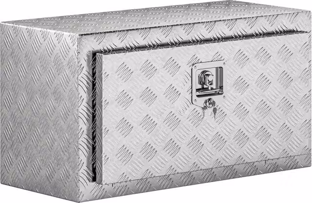 Cassetta degli Attrezzi Box Portautensili 76x35,5x40,6 cm Alluminio Argento