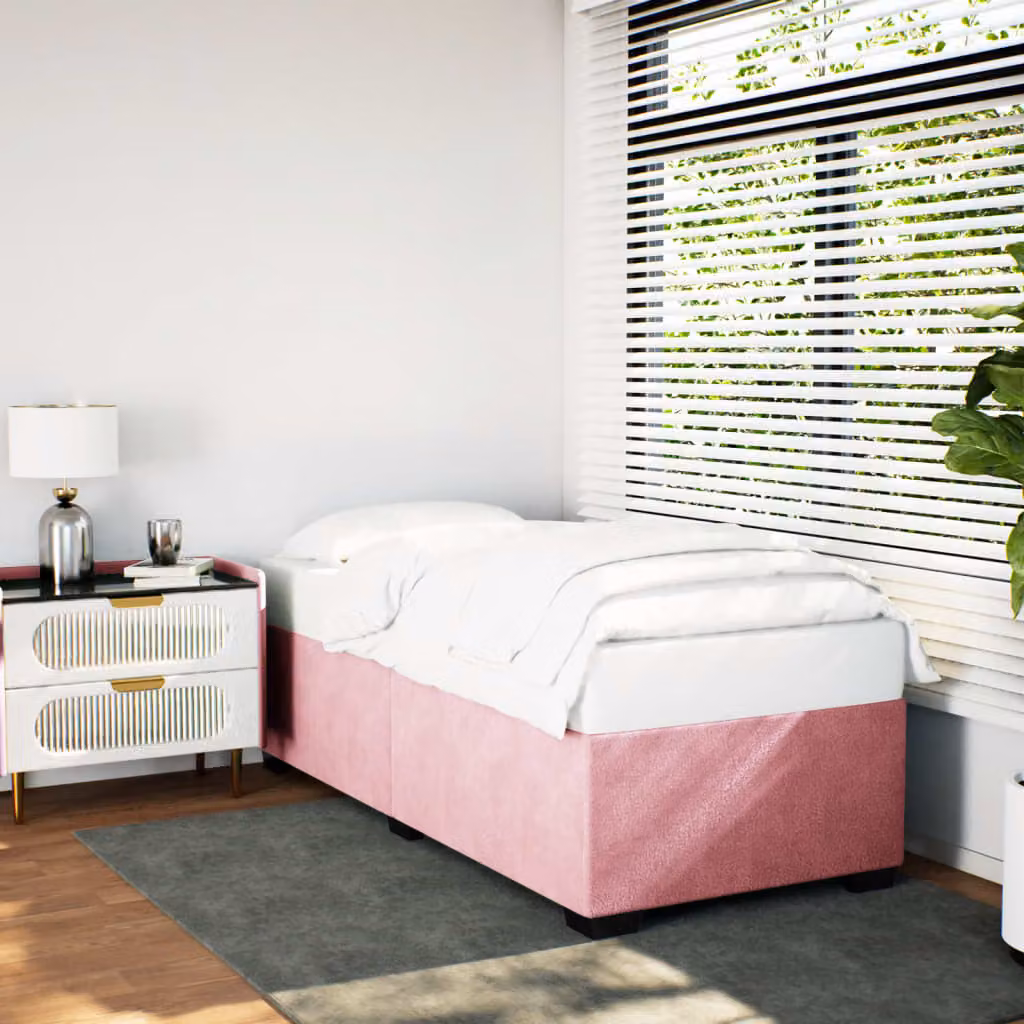 vidaXL Giroletto in Velluto Rosa L/P: 90 x 200 cm – 1