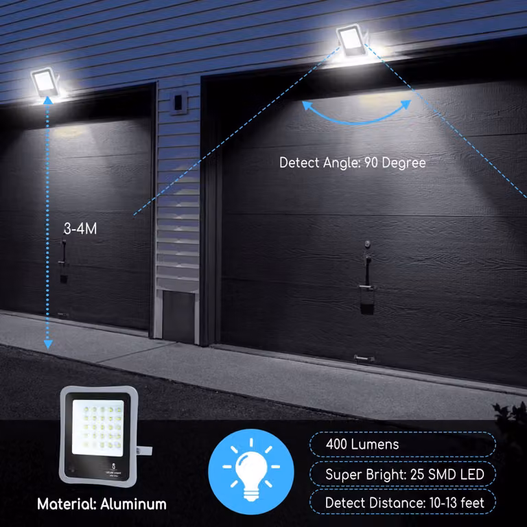 KOLORENO Faretto solare LED 30W - bianco freddo (6000K), nero, 176x211x43mm