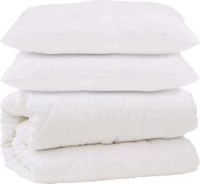 Set Piumone e Cuscini 3 Pezzi in Microfibra Bianco Extra Warm Anallergico