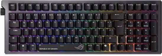 Asus rog strix morph 96 wireless tastiera gaming usb + rf wireless + bluetooth qwerty italiano nero - 90MP04IF-BKIA03