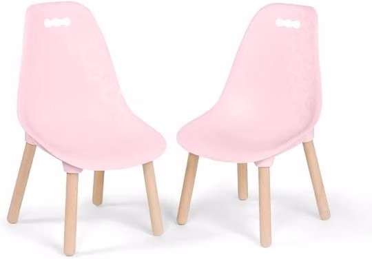 Set di mobili amichevoli - Rosa - insieme da 2 - gambe in legno