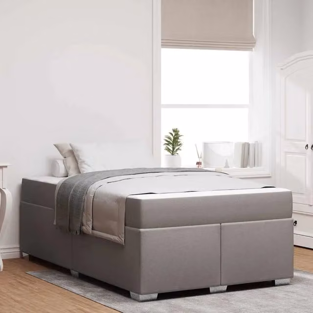Struttura letto moderno Talpa vidaXL in tessuto beige o grigio L/P/H: 200 x 120 x 66 cm – 1