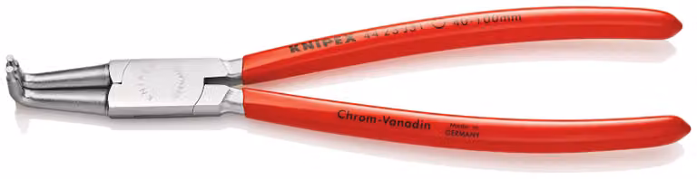 KNIPEX 44 23 J31 Pinza per anelli interni in fori cromati rivestita in plastica 215 mm