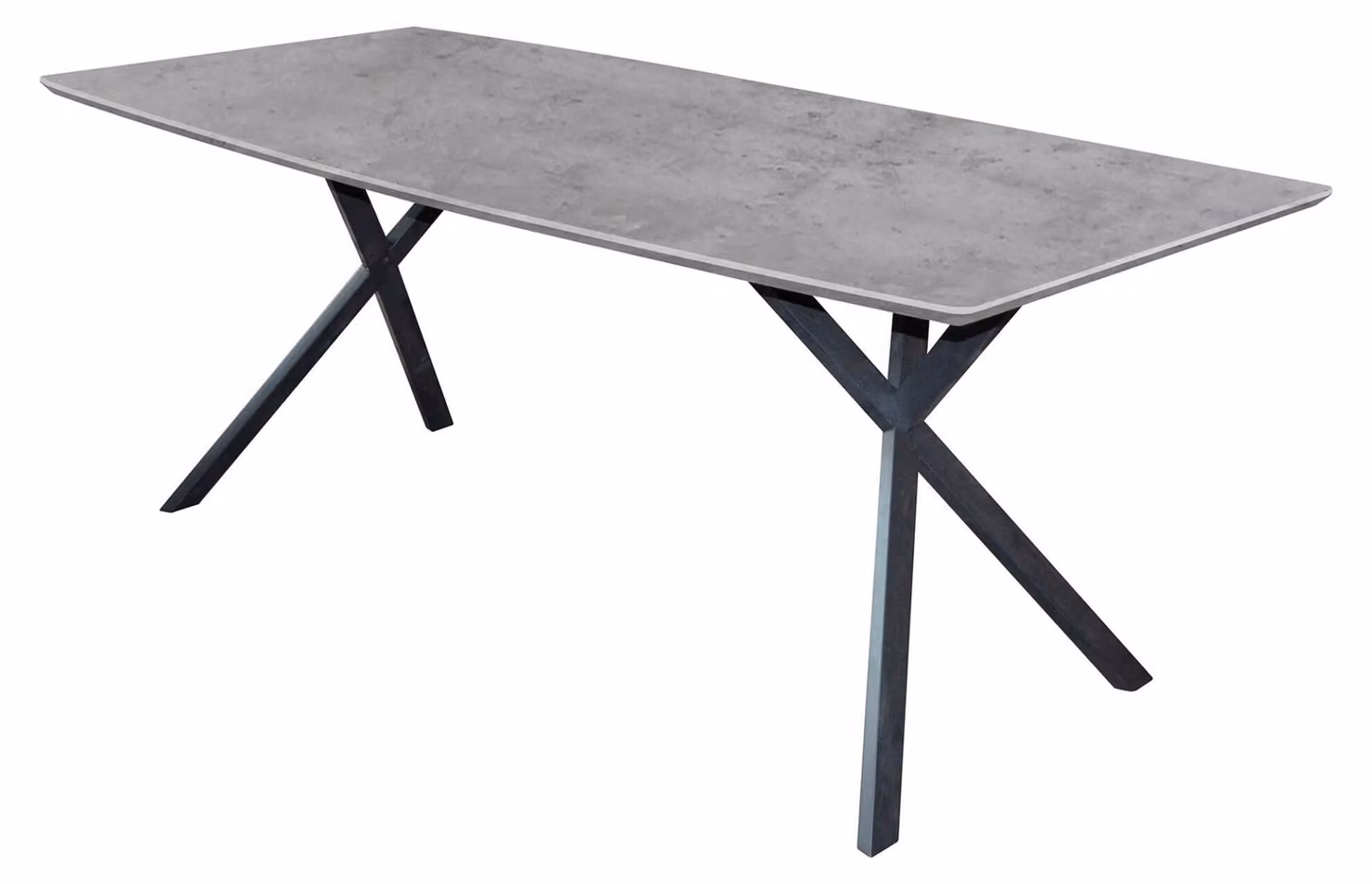 Tavolo da pranzo FURNLUX 3d cemento e nero 190 cm / Colore principale: grigio / Dimensioni: 190 x 76 x 90 cm