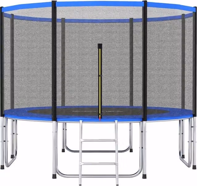 Trampolino Elastico ?366 cm ¨C Xylo ¨C Con Rete di Sicurezza Scala e Protezione Molle Blu