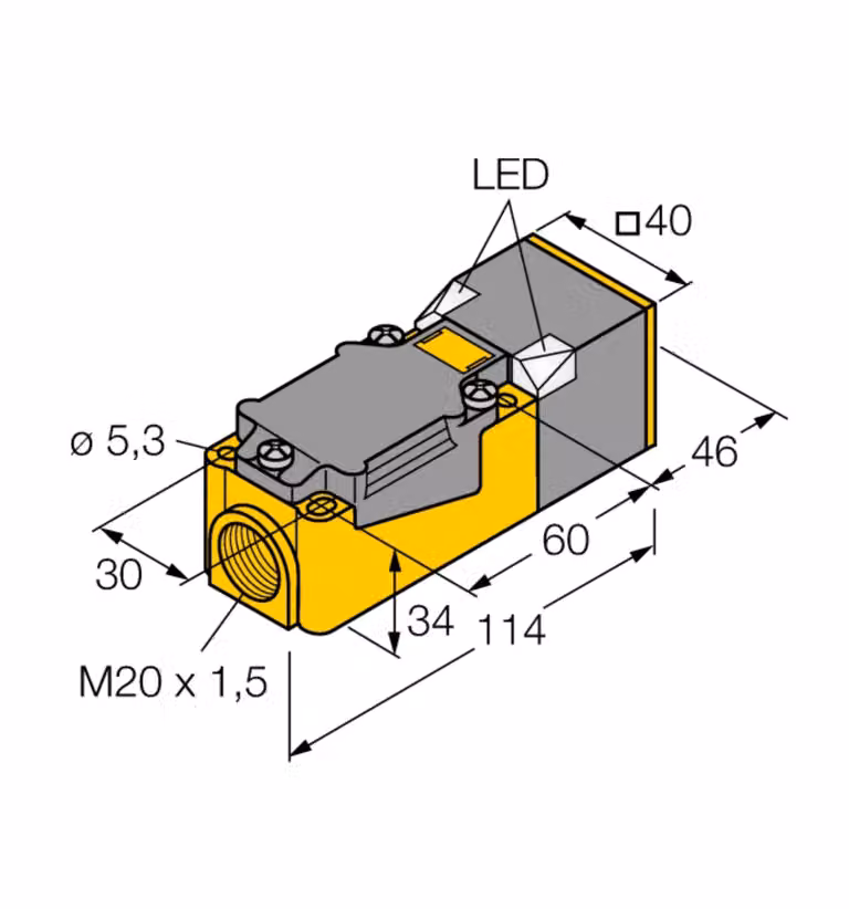 Turck 15046 - NI20-CP40-VP4X2/S100, Sensore induttivo