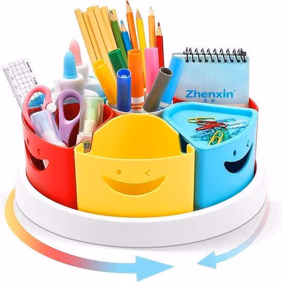 Organizzatore da scrivania Famanu con base girevole - Rotazione a 360° - Disponibile in più colori