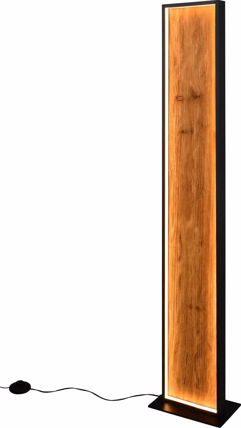 Lampada da terra a LED, legno, dimmerabile, H 120 cm