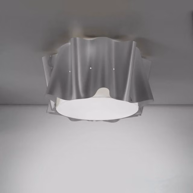 Plafoniera 5 Luci Silver in Metallo Cm. 60 x 32h