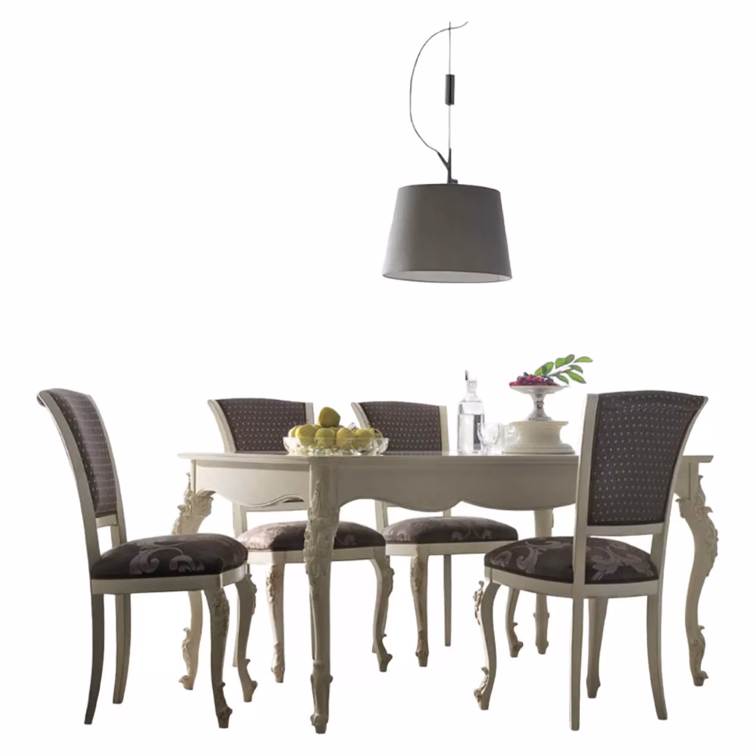 Tavolo allungabile classico in legno bianco Mobili2g L: 161 cm, P: 101 cm, H: 81 cm – 2