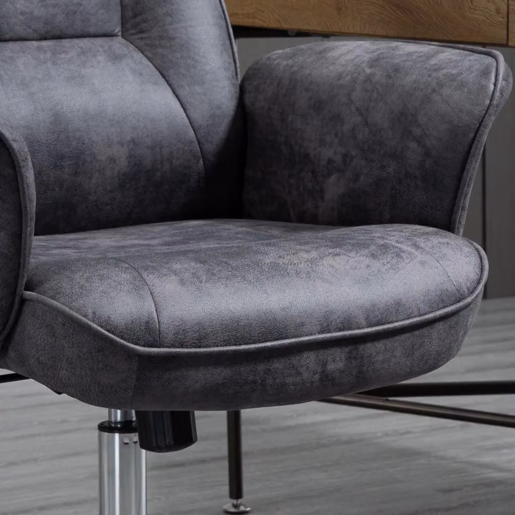 Sedia da ufficio ergonomica XXL con funzione dondolo, colore grigio, portata fino a 120 kg – 2