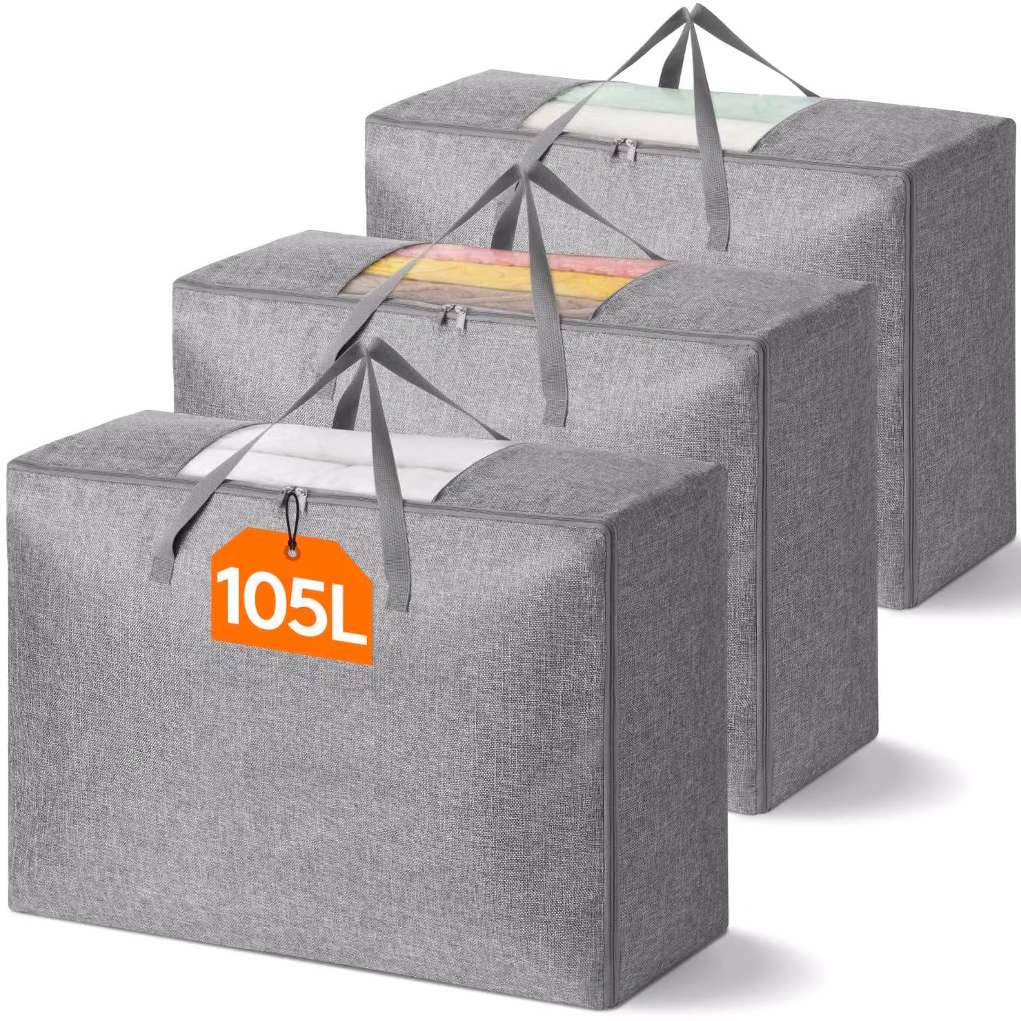 Borsa portaoggetti Komforter da 105 litri - confezione da 3 con coperchi