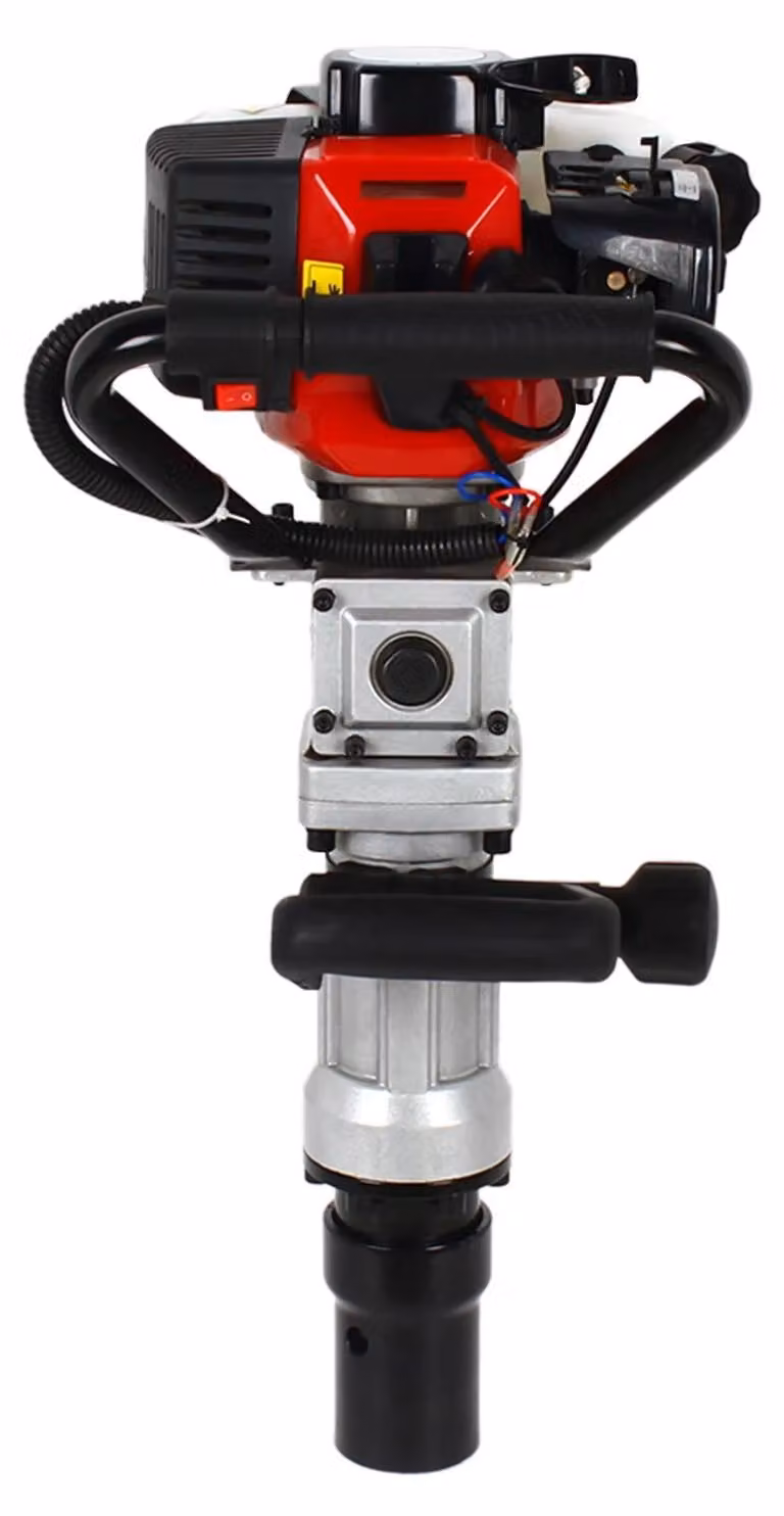 Martello vibrante a benzina portatile - JH-55, motore a 2 tempi - 32,6 cc, 0,9 kW - 1200-2200 colpi/min - Avviamento manuale - Colore: rosso/nero
